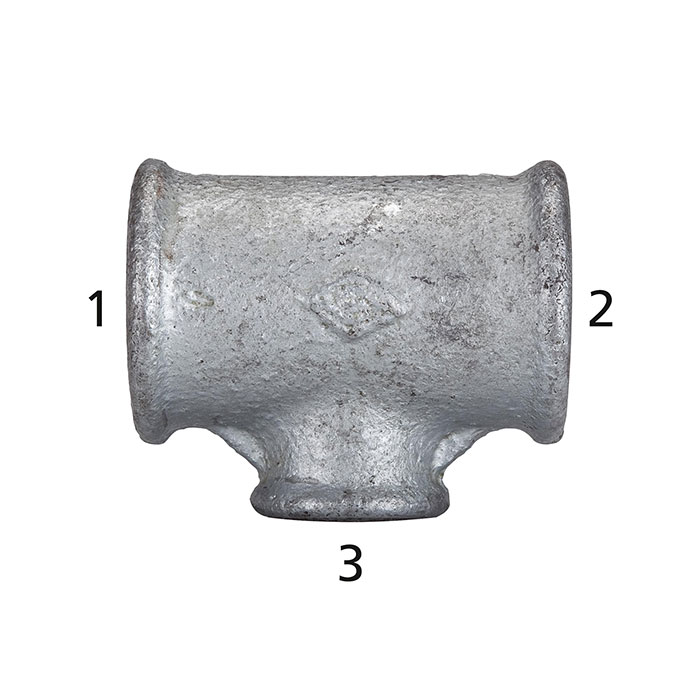 RIEGLER T-piece 130, IT/IT/IT, Rp 2, T-branch Rp 3/4