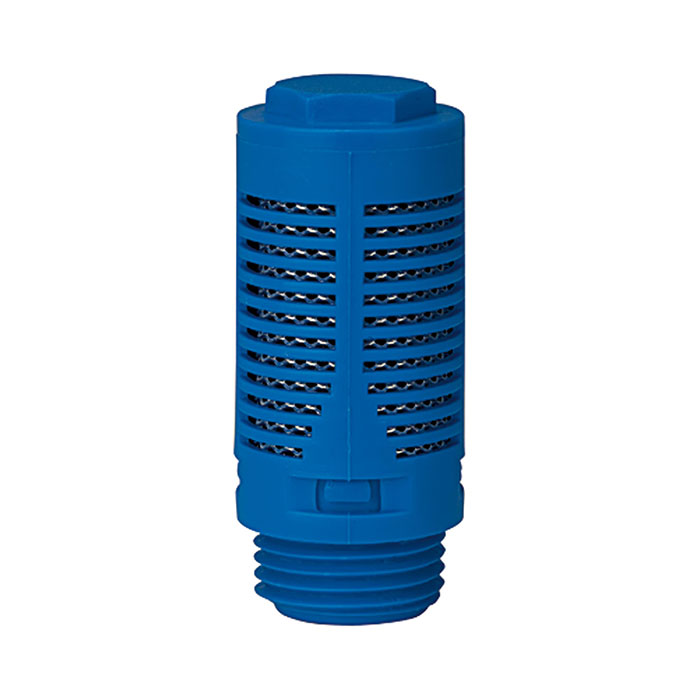 RIEGLER Plastic silencer, Steel net and cotton strip filling, G 1/4