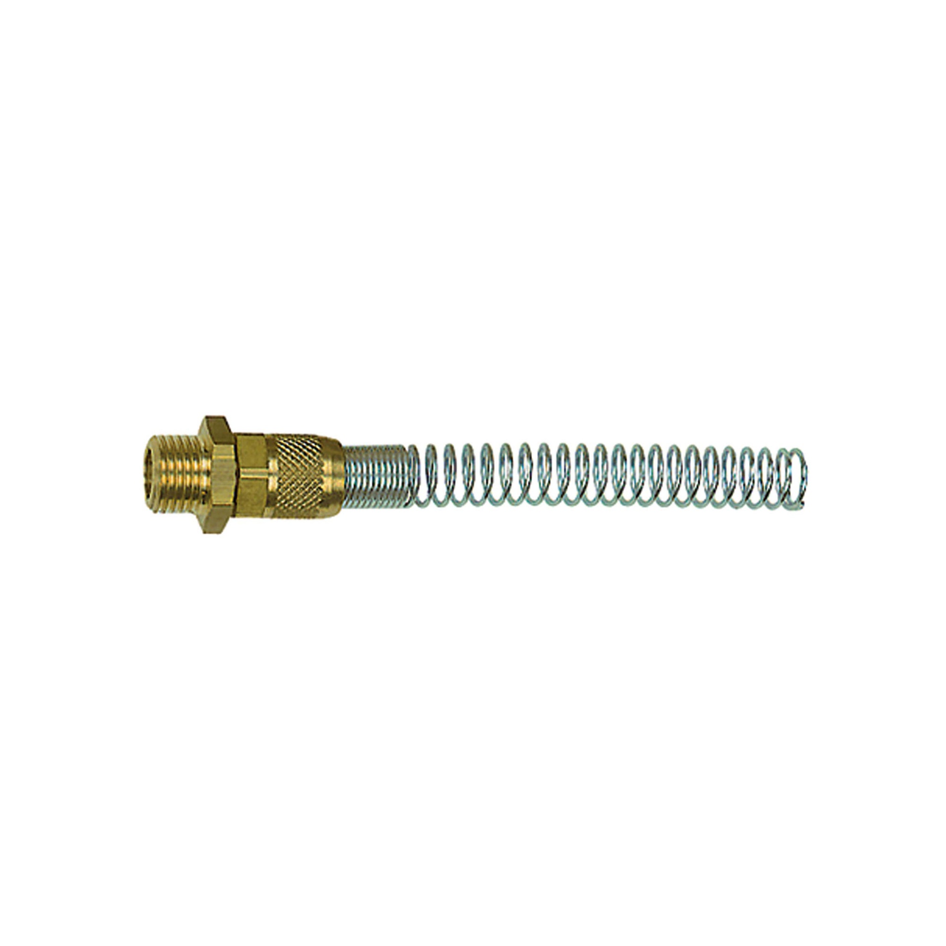 RIEGLER Rigid fitting, kink protection spring, G 3/8, Hose Ø 12x9