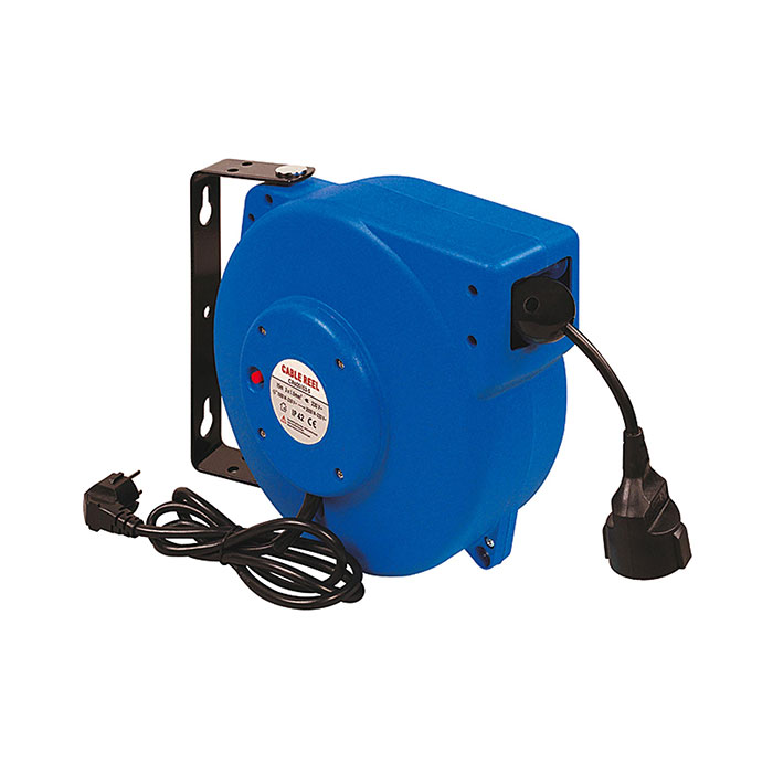 RIEGLER Electrical cable reeler, HO5VV-F, 230 V, 50 Hz, max. 10 Amps