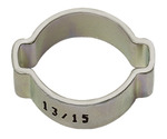 RIEGLER 2-Ohr-Schl.klemme, Stahl glanzv. (W1), Spannbe. 20-23 mm, 8,0 mm (1 Pack = 10 Stk.)