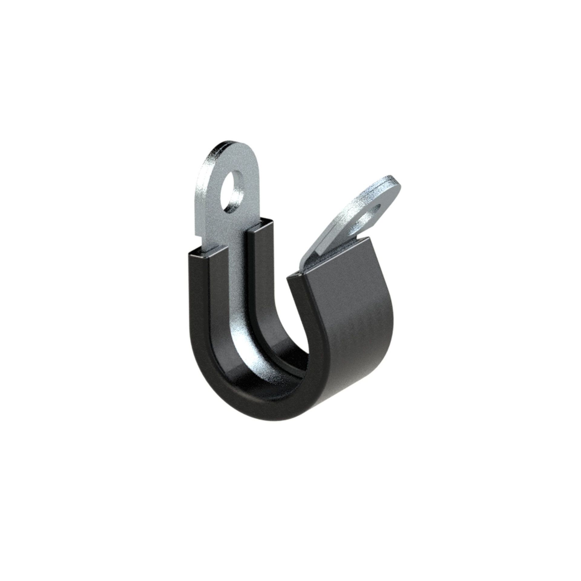 RIEGLER RSGU pipe clamp (W1) with rubber profile, 15 mm, PU 10 pcs.