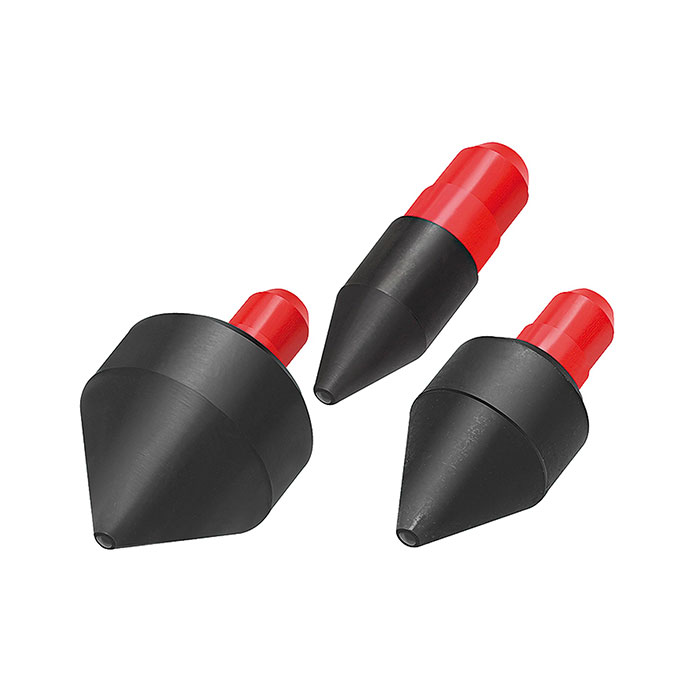 RIEGLER Rubber nozzle set (Ø 14, 25, 35 mm) for sensitive surfaces