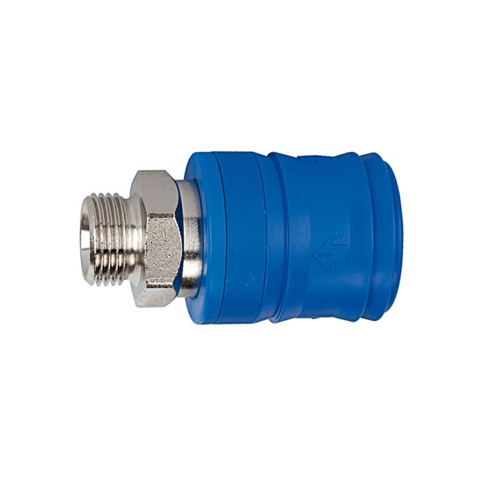 RIEGLER Sicherheitskupplung NW 7,4, Typ KE, Messing vern., G 1/2 AG