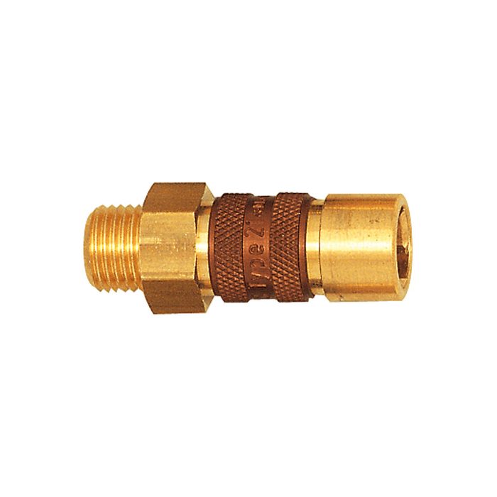 RIEGLER Captive quick-connect coupling I.D. 5, G 1/8 ET, brown