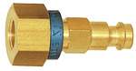 RIEGLER Captive nipple I.D. 5, Bright brass, G 1/8 IT, green
