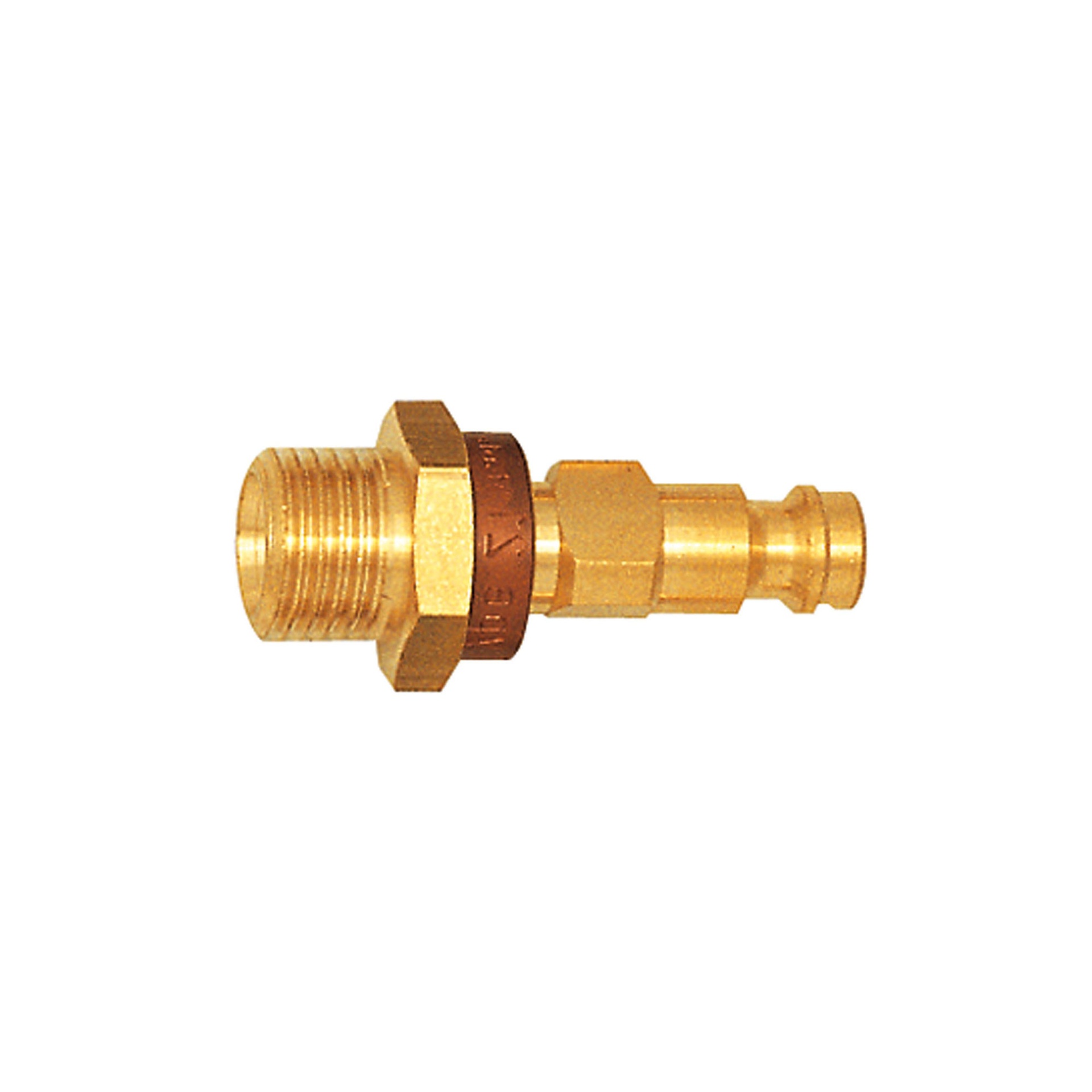 RIEGLER Captive nipple I.D. 5, Bright brass, G 1/8 ET, brown