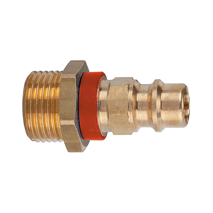 RIEGLER Captive nipple I.D. 7.8, Bright brass, G 1/4 ET, red