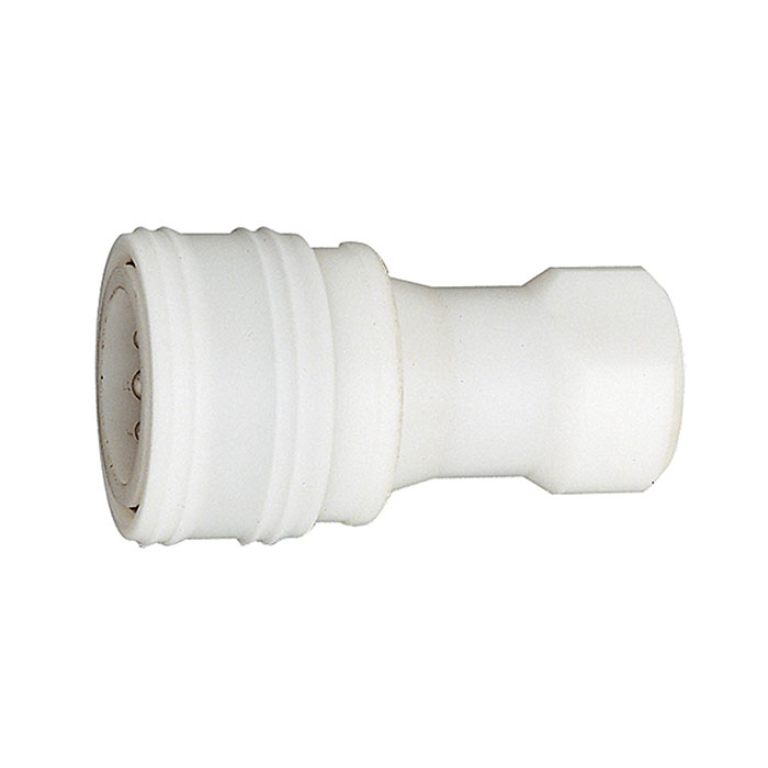 RIEGLER Hydraulic coupling locking on both sides, POM, G 1/8 IT, I.D. 4.3