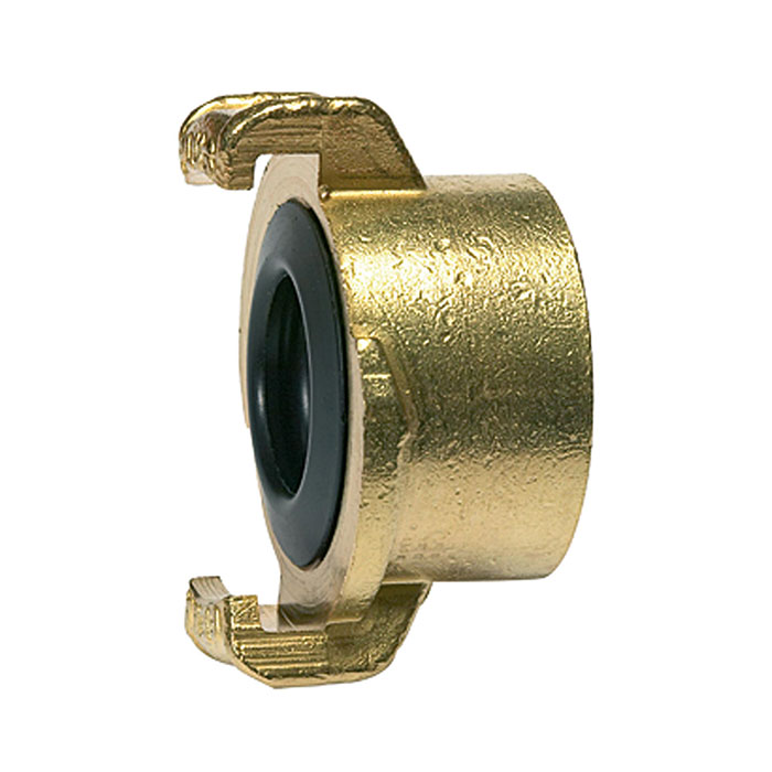 RIEGLER GEKA threaded piece, rigid, bright brass, G 3/8 interior