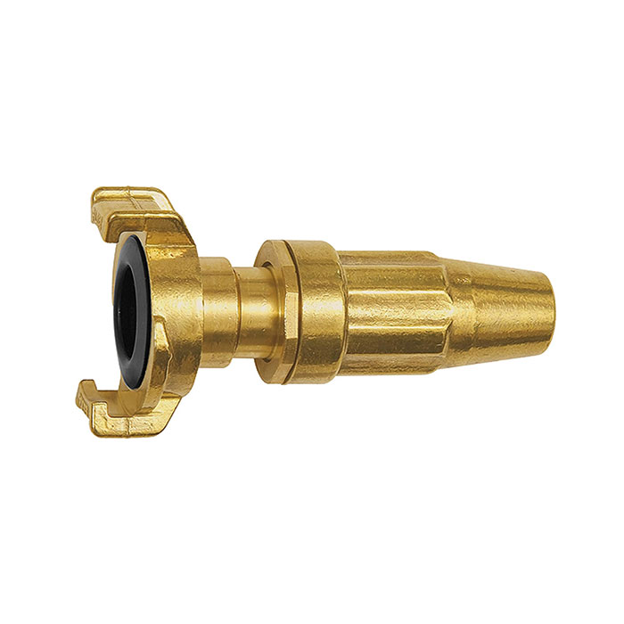 RIEGLER GEKA spray nozzle with coupling connector, bright brass, DN 25