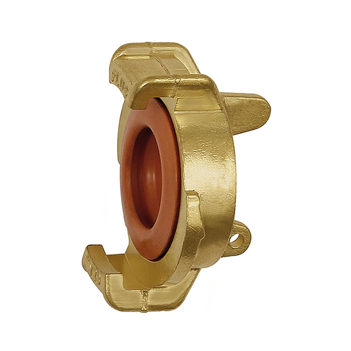 RIEGLER GEKA blind coupling, for potable water, bright brass