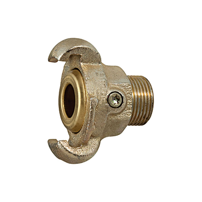 RIEGLER Jaw coupling with exterior thread, G 1, with brass seal