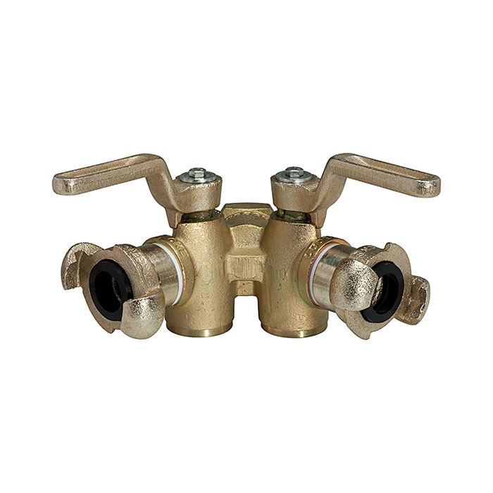 RIEGLER Double tap cock with 2 outlets, Lever switch, Venting, G 1 IT