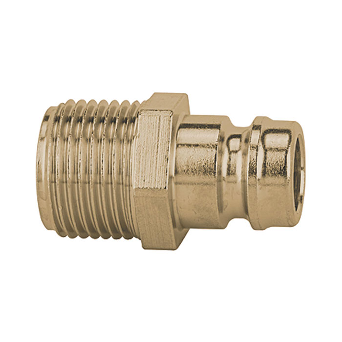 RIEGLER Temperier-Einstecknippel DN 9 mit AG, mit Absperrventil, G 1/4