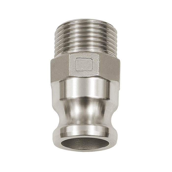 RIEGLER Kamlok quick-connect plug, Exterior thread, F type, Alu, R 1 1/4