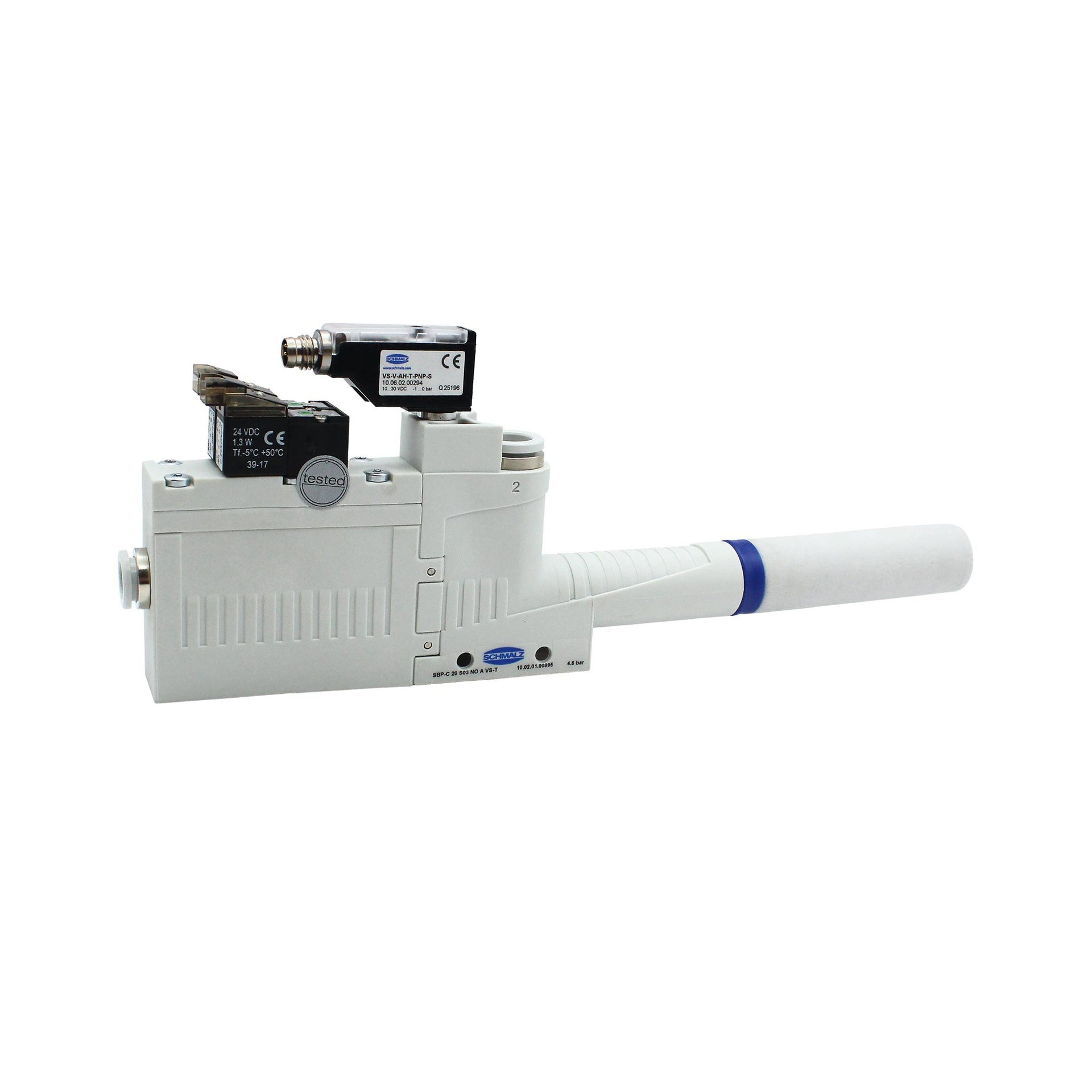 RIEGLER Basic ejector »SBP-C«, Bleeder valve, Silencer, Nozzle size 1 mm