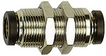 RIEGLER Straight push-in bulkhead connector »click-clock«, M20x1