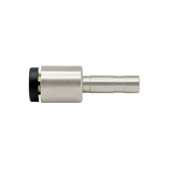 RIEGLER Straight push-in connector, Plug nipple red. 6 mm, »click-clock«