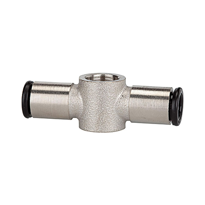 RIEGLER T-Ringstück, für Hohlschraube G 1/8, Schlauch-Ø 6 mm, MS vern.