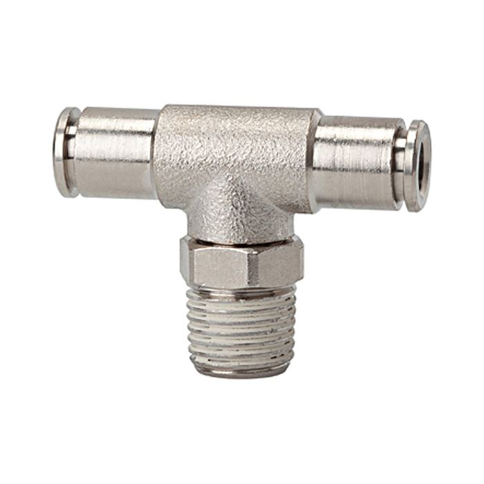 RIEGLER Push-in T-fitting »metallica« rotating, R 1/2 o., hose ext. Ø 12