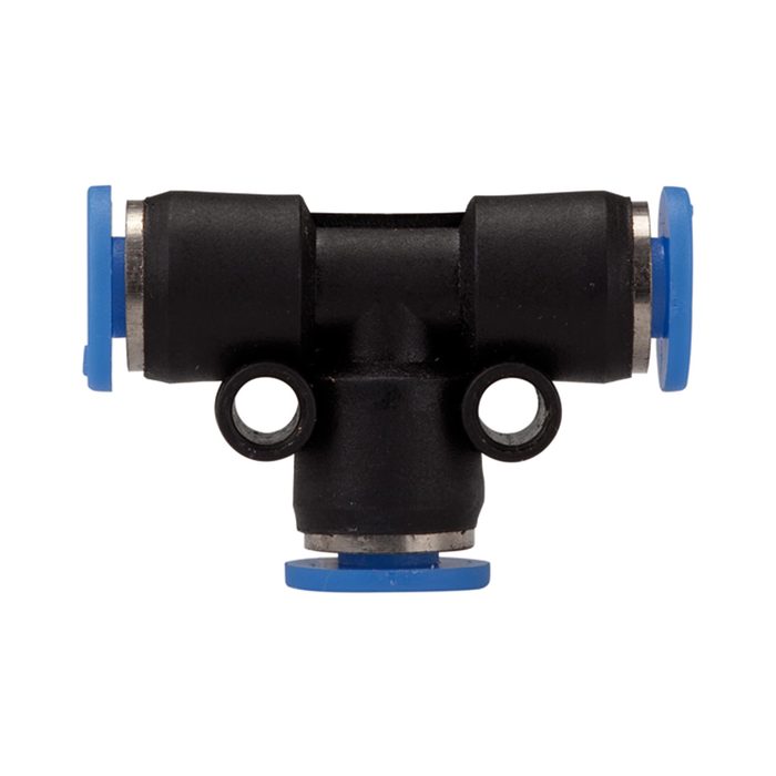 RIEGLER Push-in T-connector »Blue Series« mini, red., hose exterior Ø 4/3