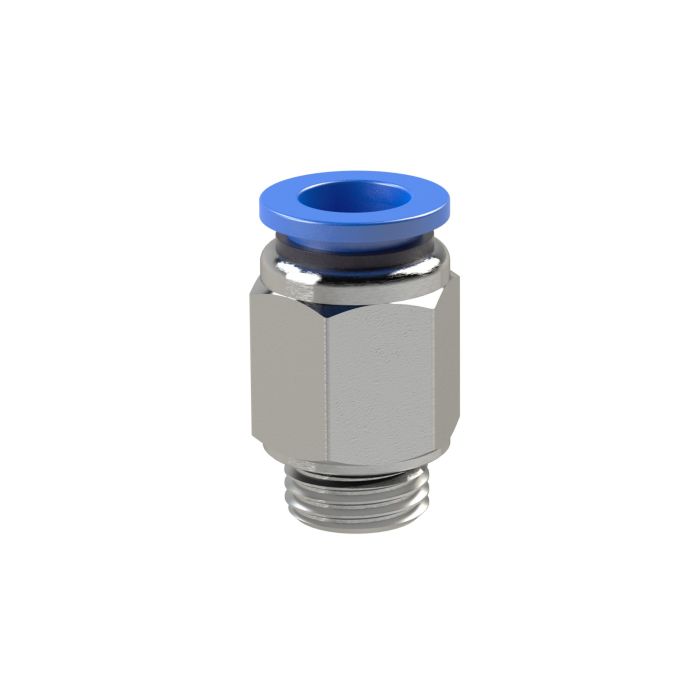 RIEGLER Straight push-in fitting »Blue Series«, G 1/4 o., hose ext. Ø 6