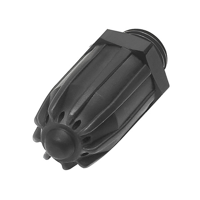 RIEGLER Low noise round nozzle, G 1/4 ET, Nozzles-ET Ø 17 mm