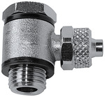 RIEGLER Angled pivot fitting »value line«, M5 o., for hose 6/4 mm
