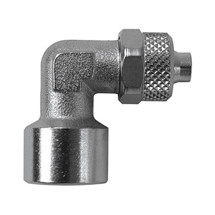RIEGLER Angled screw-on fitting »value line«, G 1/4, for hose 6/4 mm