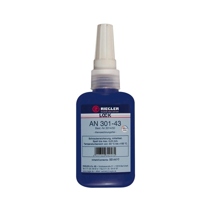 RIEGLER Lock AN 301-43, Anaerobic glue, Medium tight, 50 ml