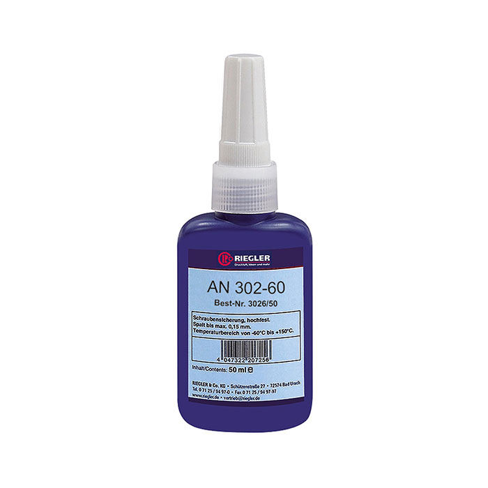 RIEGLER Lock AN 302-60, Anaerobic glue, High strength, 50 ml