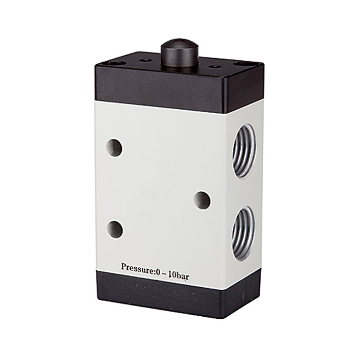 RIEGLER 3/2-way valve, Mechanically actuated, »M3«, Tappet, NC, G 1/4