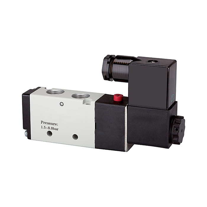 RIEGLER 5/2-way valve, electropneumatic, »4V«, monostable, G 1/2, 24 V DC