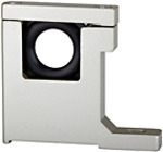 RIEGLER Connecting element with wall mounting, 1 hole, L-shaped bracket