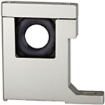 RIEGLER Connecting element with wall mounting, 1 hole, L-shaped bracket