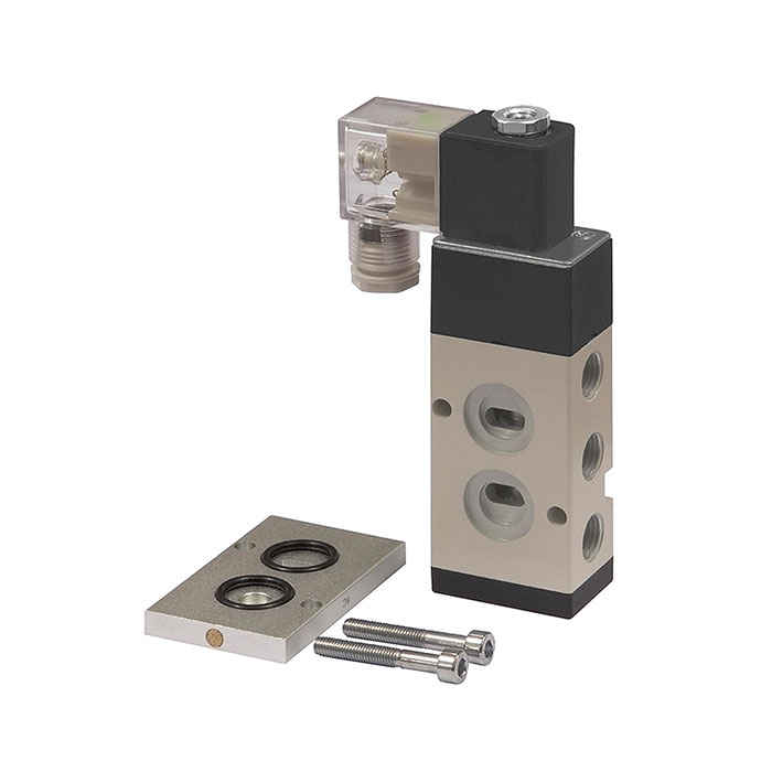 RIEGLER 3/2-5/2-Wegeventil, NAMUR, G 1/4 (1), G 1/4 (3 + 5), 230 V, 50 Hz