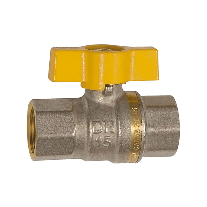 RIEGLER Ball valve EN 331, DVGW, Butterfly handle, IT/IT, Rp 1