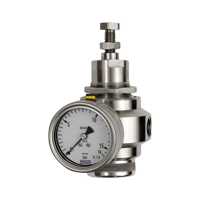 RIEGLER Stainless steel pressure regulator, 1.4401, G 1, 1.7 - 17.5 bar