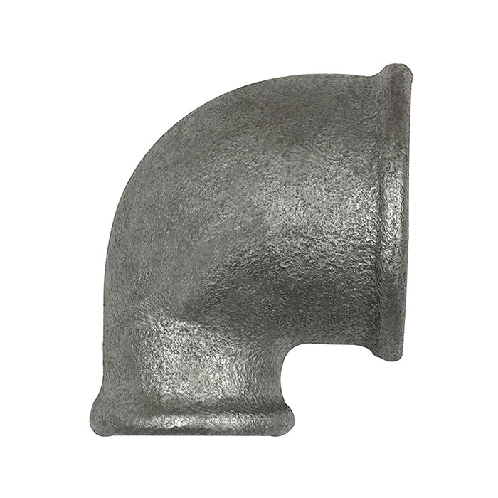 RIEGLER Bracket 90°, red. IT/IT Rp 1, Rp 1/2, black malleable cast iron