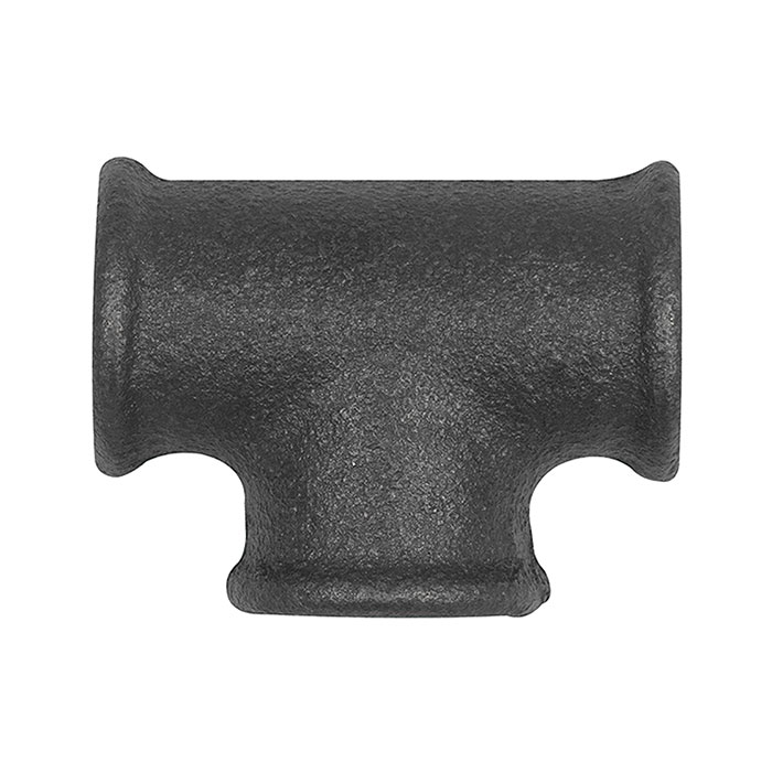 RIEGLER T-Stück 130, 3 x Rp 1/4 i., Temperguss schwarz