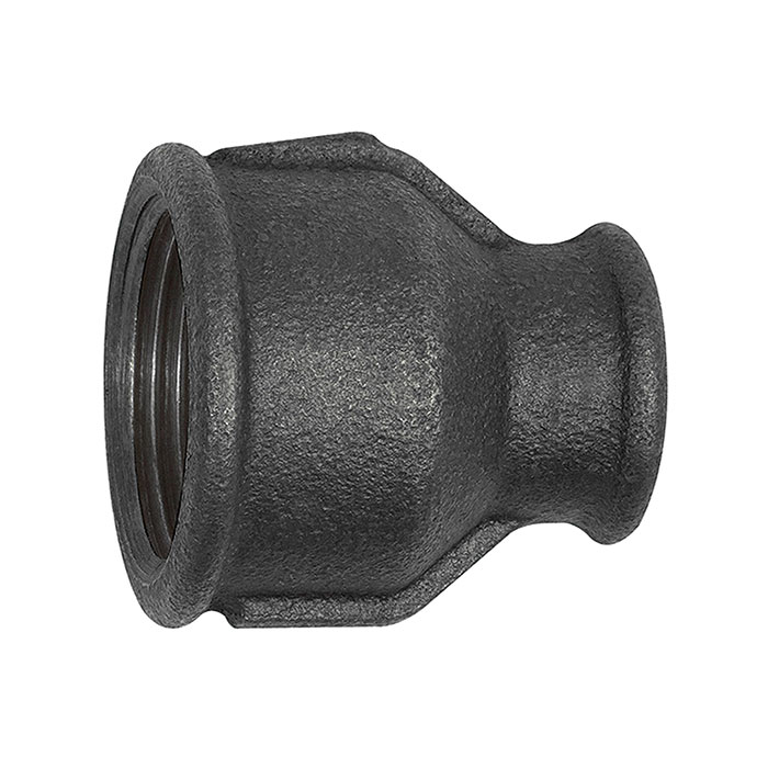 RIEGLER Muffe 240, red., Rp 2 i., Rp 3/4 i., Temperguss schwarz