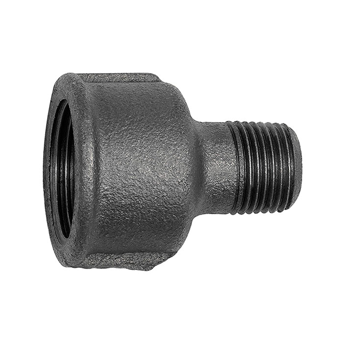 RIEGLER Reduziermuffe 246, Rp 1/2 i., R 1/4 a., Temperguss schw.