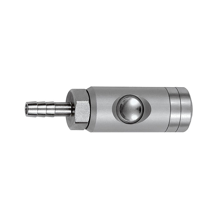 RIEGLER Pushbutton safety coupling I.D.5.5, rotating, Alu, Sleeve I.D. 6