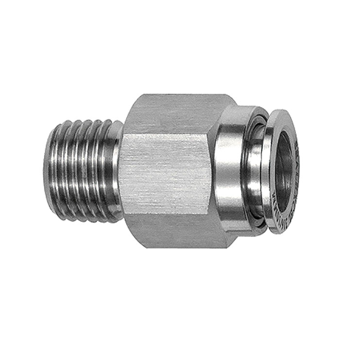 RIEGLER Straight push-in fitting R 3/8 o., for hose exterior Ø 14 mm