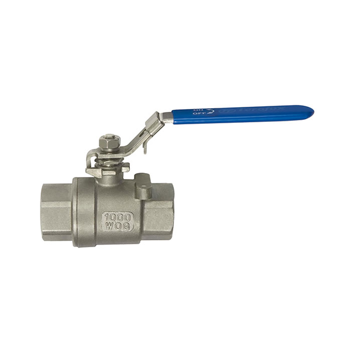 RIEGLER Stainless steel ball valve, length acc. to DIN 3202-M3, G 1 1/2