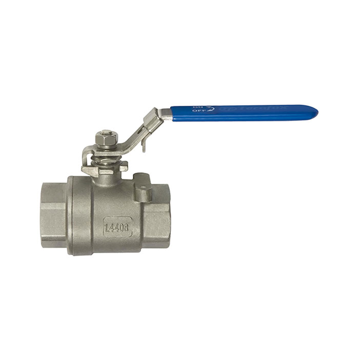 RIEGLER Stainless steel ball valve, 2-piece, IT/IT thread, G 1, DN 25
