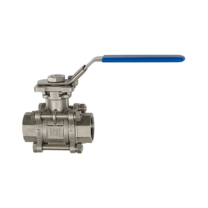 RIEGLER Stainless steel ball valve, length acc. to DIN 3202-M3, G 1/2