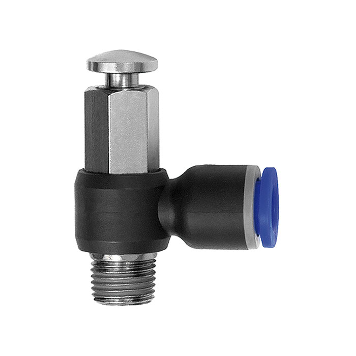 RIEGLER Quick-exhaust valves, manually operated »Blue Series«, R 1/8 o.