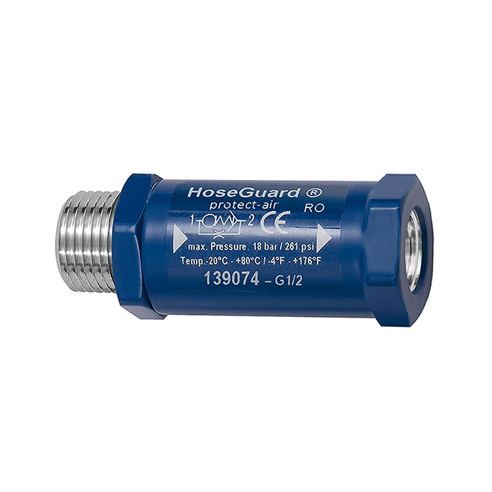 RIEGLER Schlauchbruchsicherung »Hose Guard«, Alu/Polyacetat, G 1/2 AG/IG